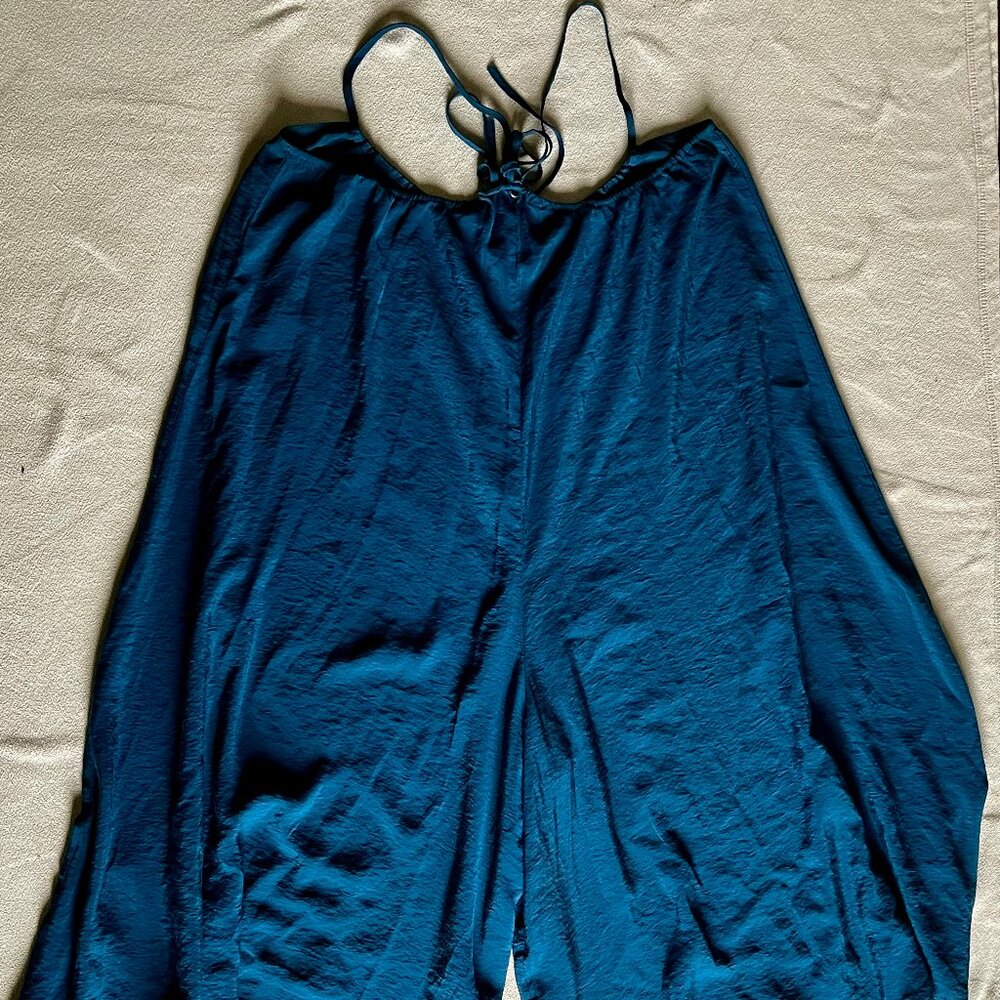 Kimchi Blue (Urban Outfitters) - Dark Teal / Blue Wide Leg Jumpsuit